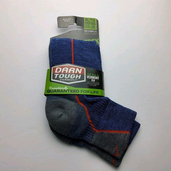 Darn Tough Hike Wool Blend 1959 Cushion Quarter Socks Size XL (Men's 12.5-14.5) - Picture 1 of 3